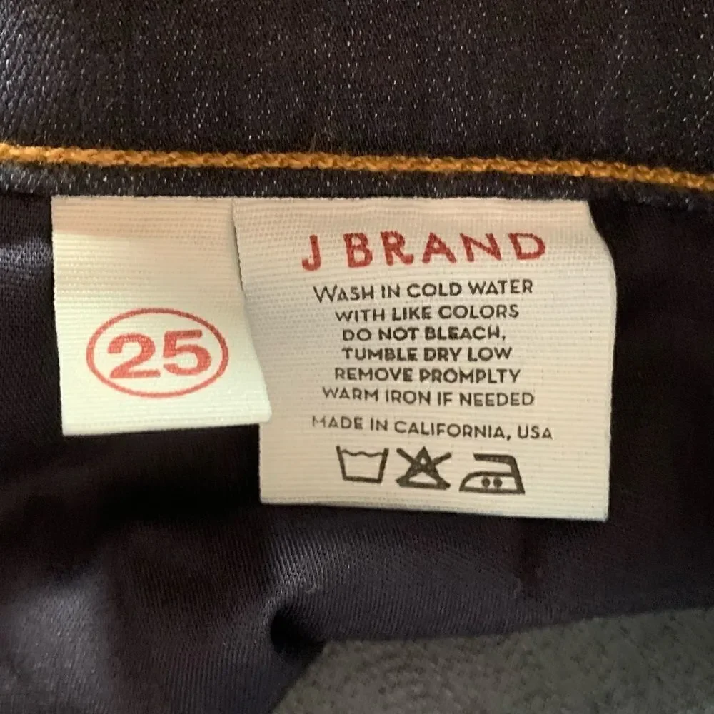 J‎ Brand Mid Rise Super Skinny in Starless Jeans Womens 25